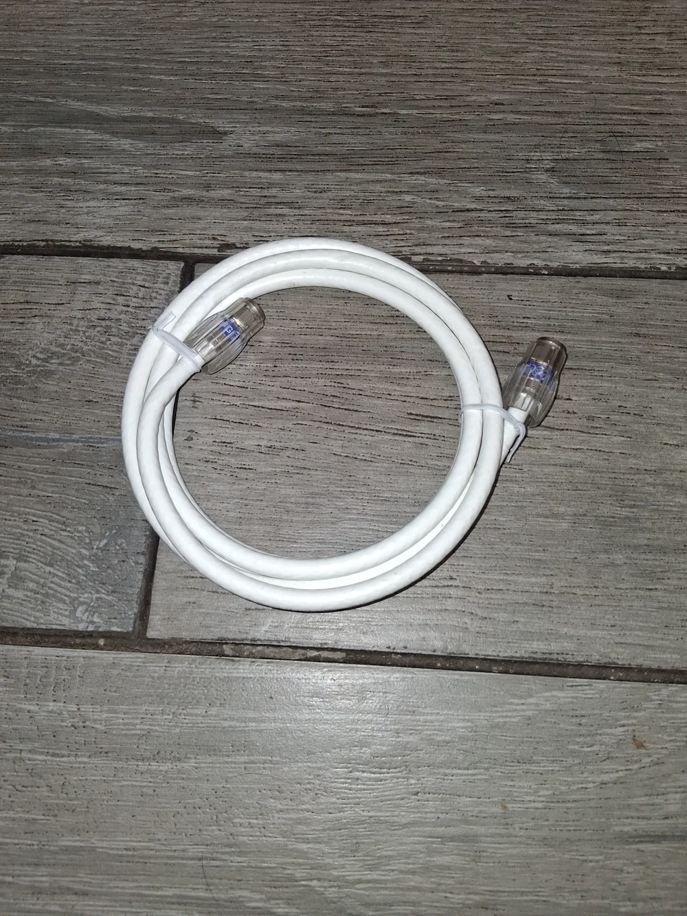 Universal White Audio Extension Cable with Clear Connectors